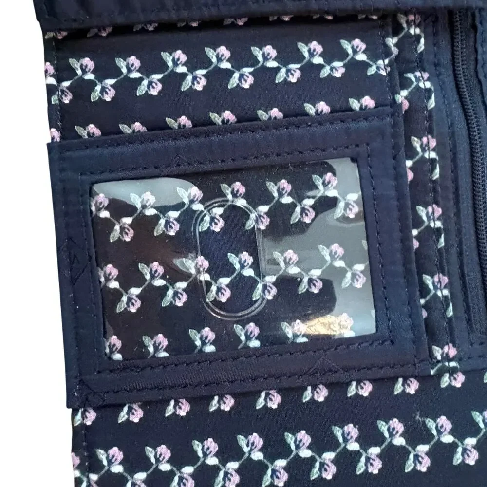 Vera Bradley RFID Riley Compact Wallet Enchantment Blue NEW WITH TAGS - Picture 8 of 9